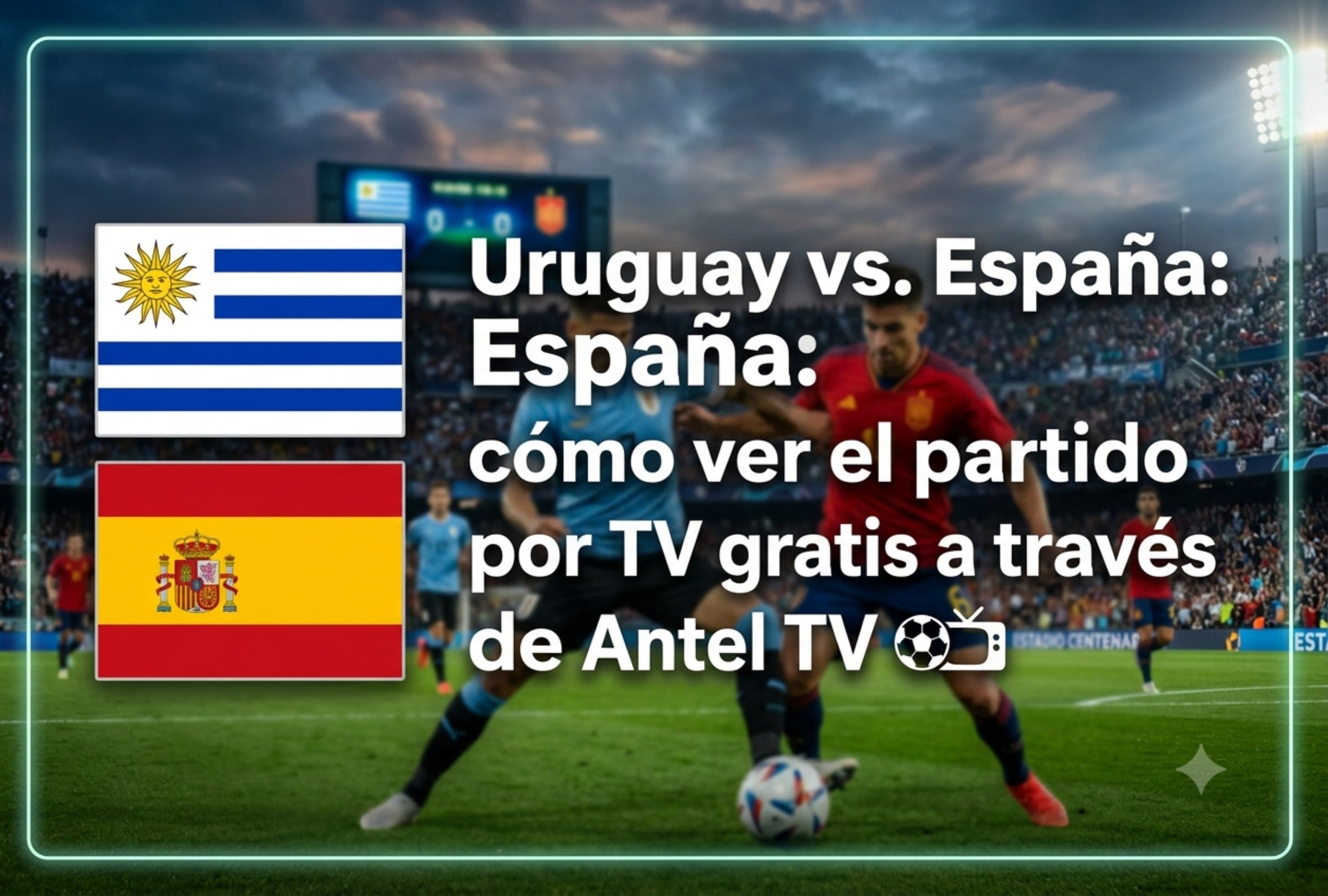 Uruguay y España se enfrentan este viernes 26 de junio por la tercera fecha del Grupo H del Mundial de Fútbol 2026. (Foto: Imagen creada por Depor usando Gemini)