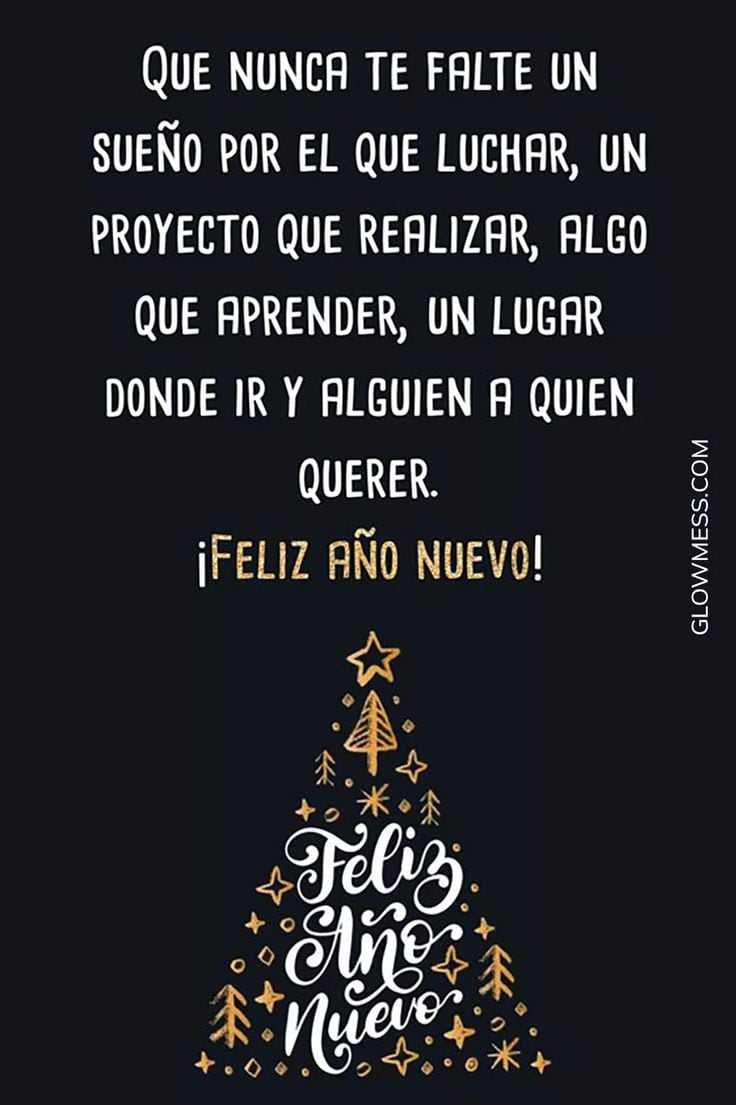 Comparte alguna de estas 30 tarjetas para celebrar un Feliz Año Nuevo 2025 y dedícale alguna con mensajes bonitos, cortos y originales. (Foto: Glowmess.com)