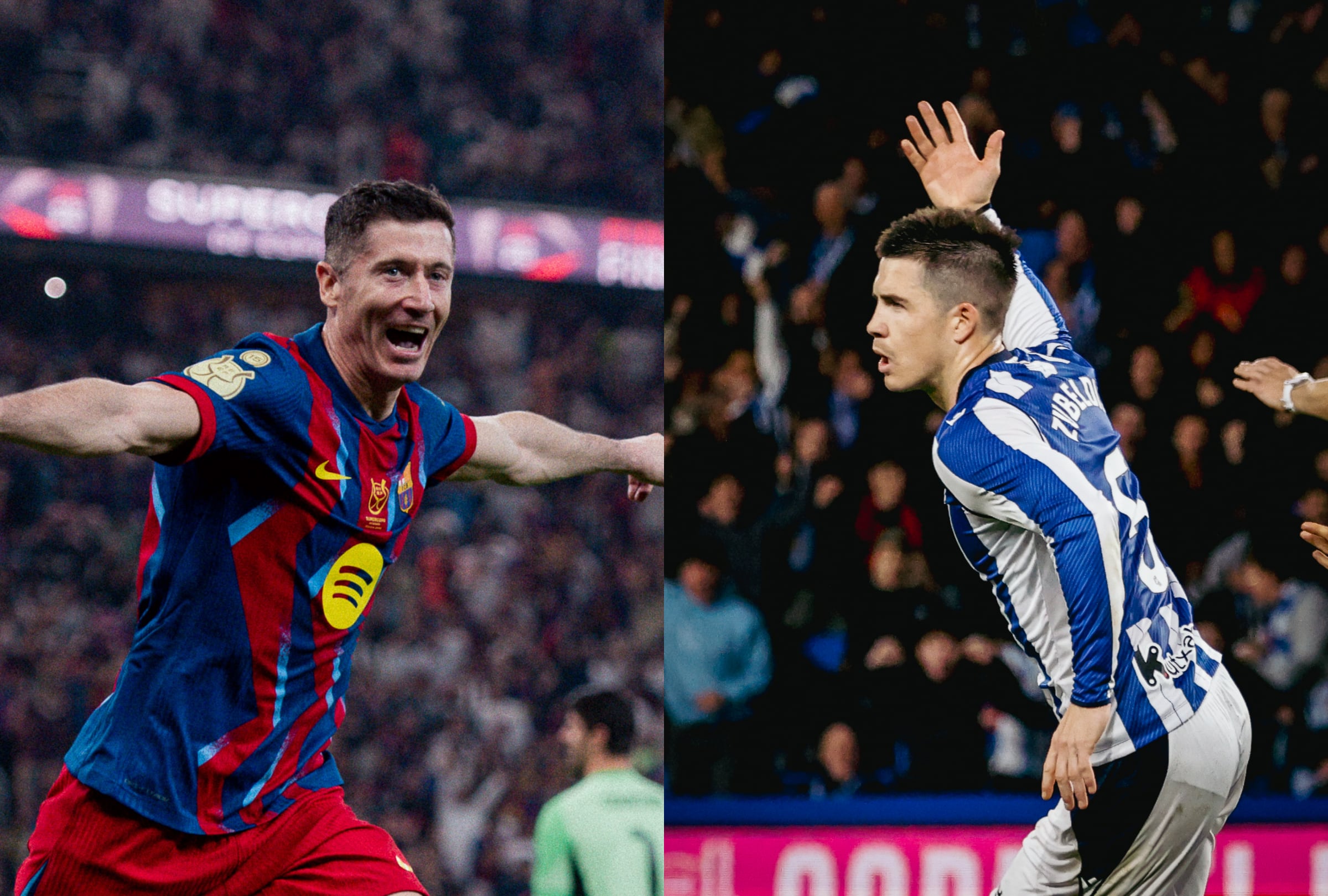 Real Sociedad y Barcelona se enfrentarán el domingo 18 de enero en el Estadio de Anoeta (Foto: Composición Gestión)