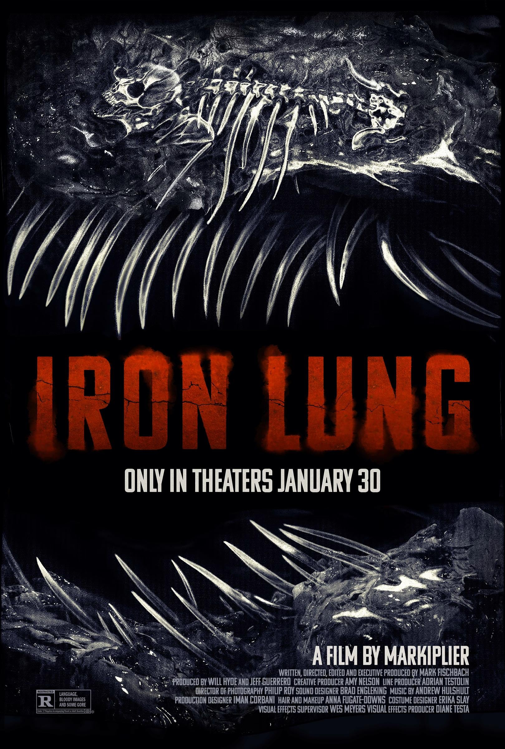 El póster de "Iron Lung", película de terror del director Mark Fischbach que se desarrolla a lo largo de 95 minutos de metraje (Foto: Markiplier Studios)