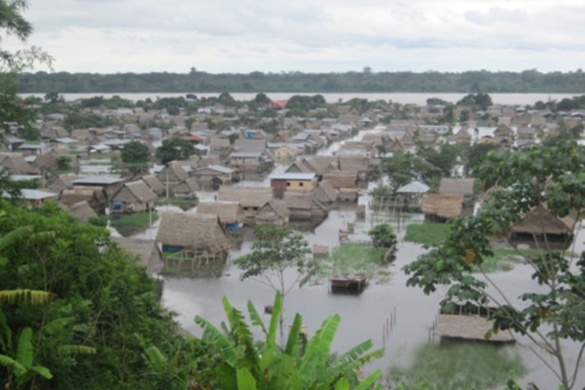 Las intensas lluvias que cayeron en los útltimos días incrementaron el caudal río Mayo. (Foto referencial: Andina)