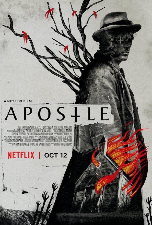 El póster de "Apostle", película dirigida por Gareth Evans que explora géneros como el terror, el suspenso y la fantasía (Foto: XYZ Films, / Netflix)