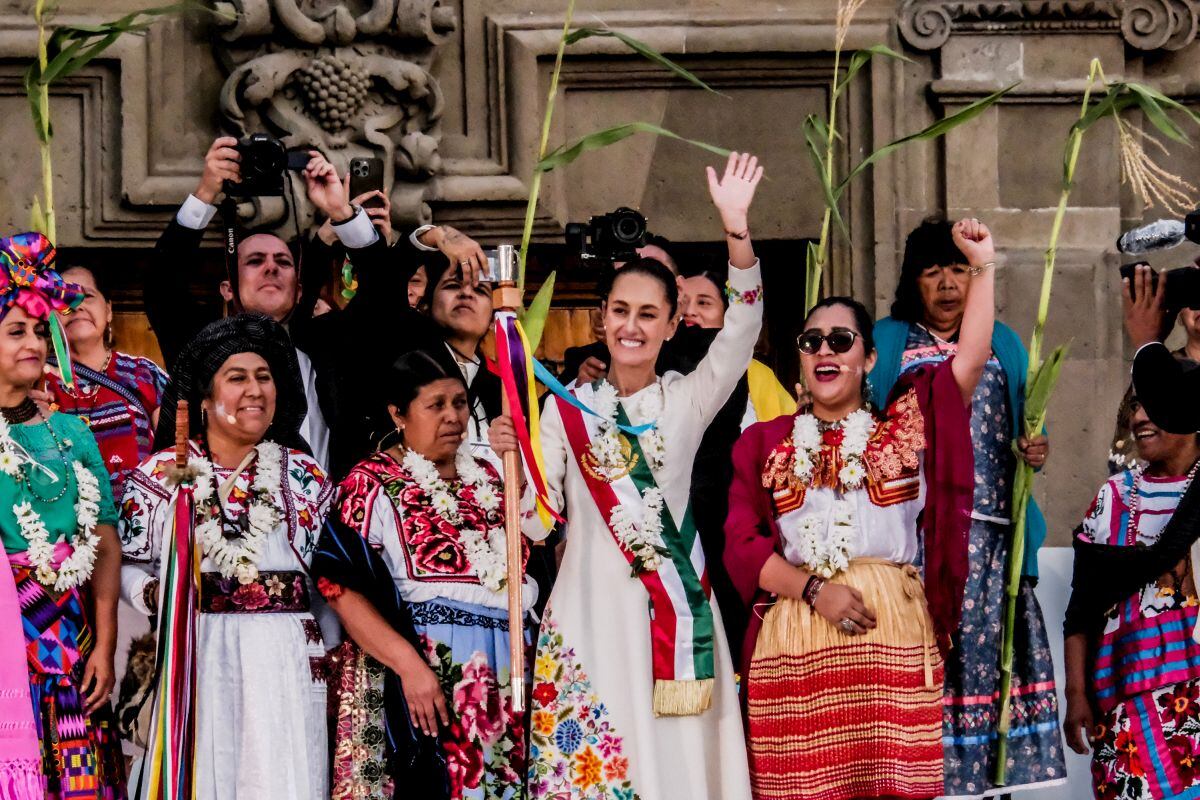 Claudia Sheinbaum durante la ceremonia de investidura en Ciudad de México el 1 de octubre.