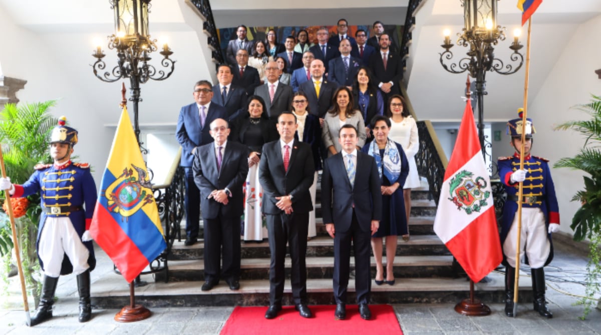 La ministra de Comercio Exterior y Turismo, Teresa Mera, participó en el Gabinete Binacional Perú–Ecuador realizado en Quito. Foto: Mincetur.