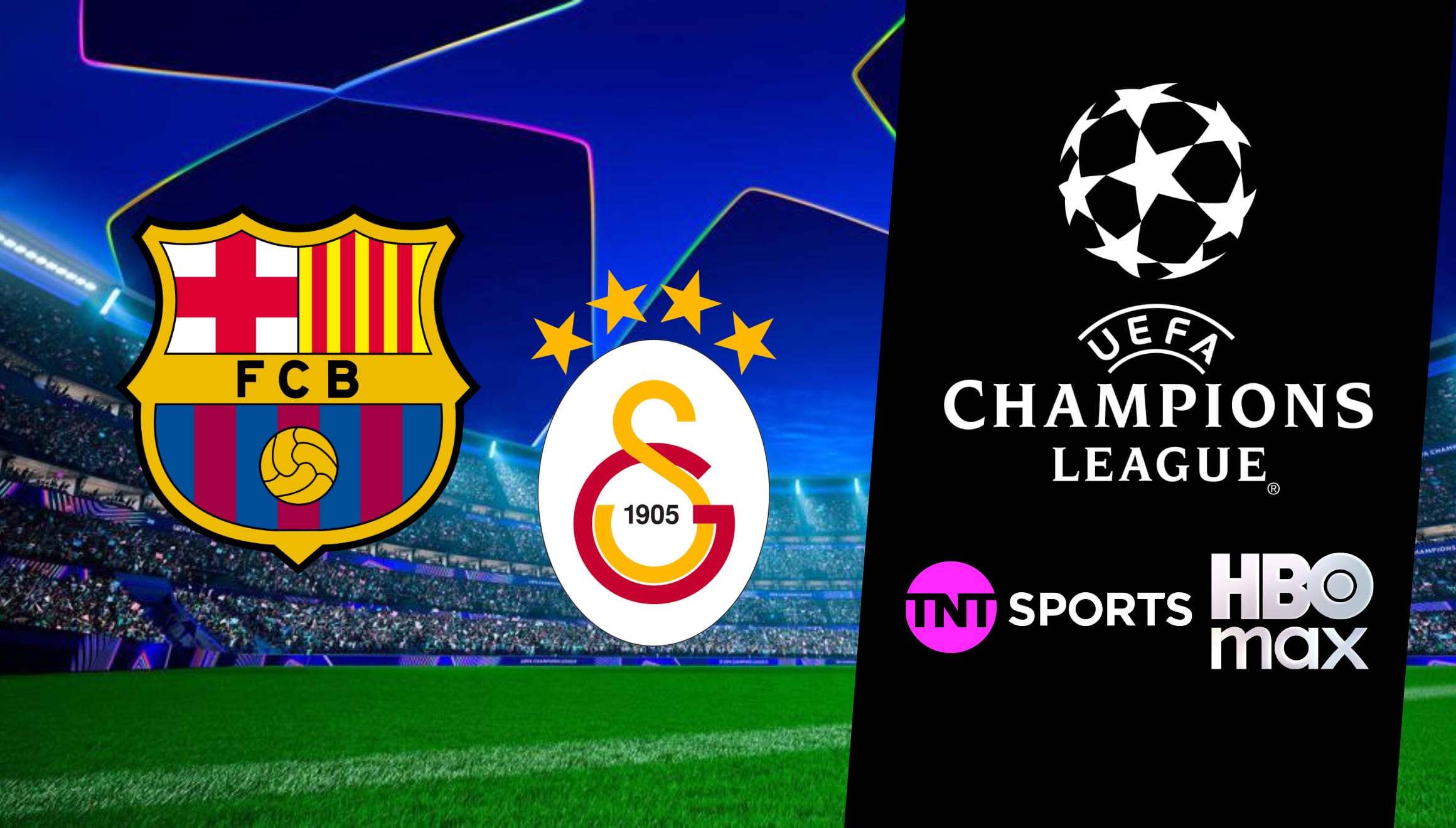 No te pierdas el duelo entre Galatasaray y FC Barcelona por la fase liguera de la UEFA Champions League. Guía de canales para sintonizar el juego por la pantalla de TNT Sports y en transmisión digital a través de HBO Max. | Crédito: uefa.com / Composición Gestión Mix
