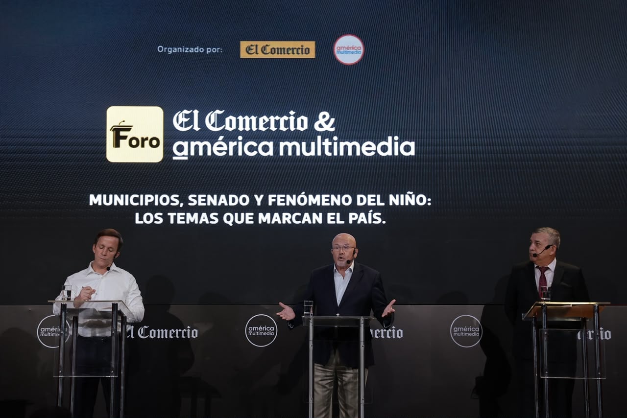 Tres candidatos a la alcaldía de Lima Metropolitana participaron en foro electoral de El Comercio y América Multimedia. Foto: Hugo Pérez