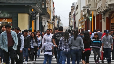 Intento de robo en jirón de la Unión. Foto: Andina