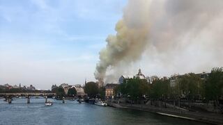 Francia: Incendio en la catedral de Notre Dame de París