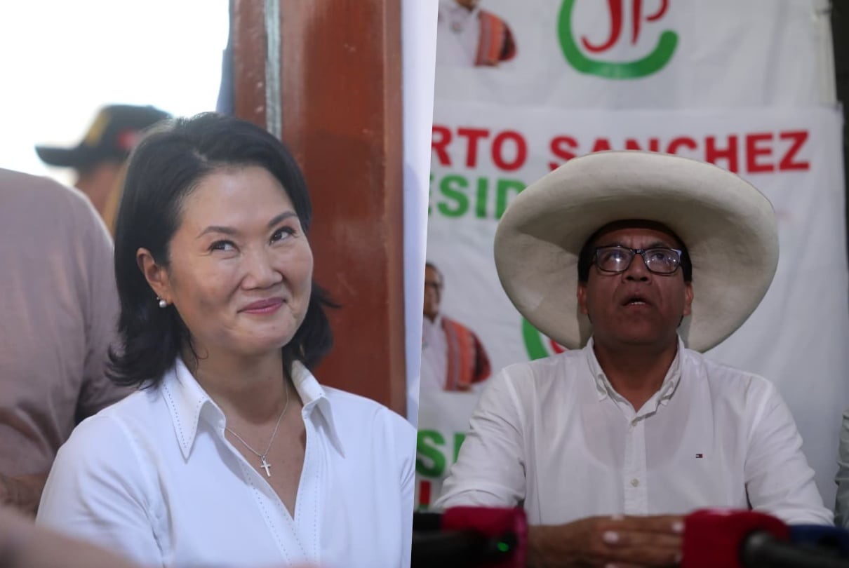 Keiko Fujimori y Roberto Sánchez. (Fotos: GEC)