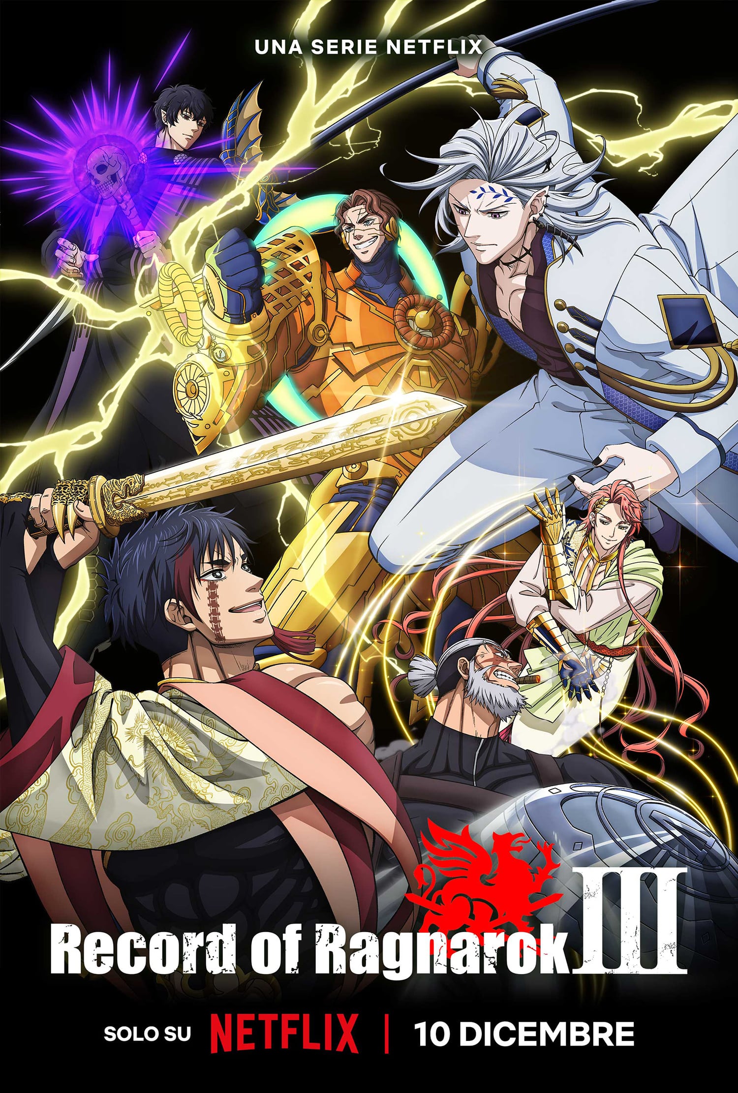 En su tercera temporada, el anime "Record of Ragnarok" sigue explorando géneros como la acción y la fantasía (Foto: Netflix)