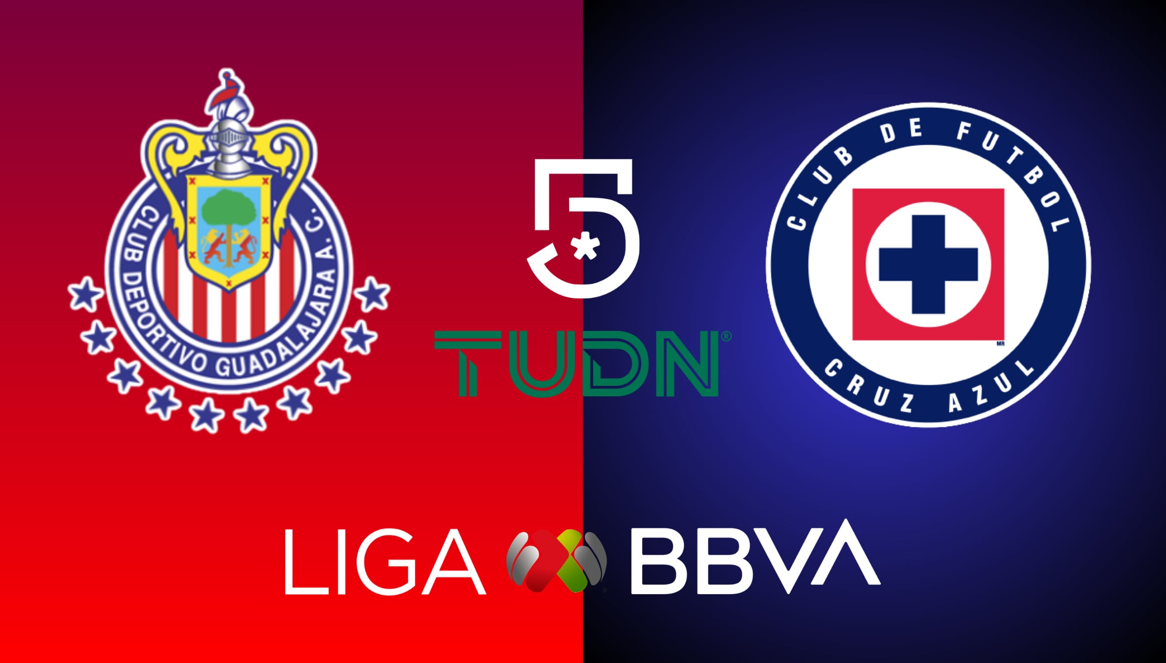 Cruz Azul y Chivas protagonizan el duelo más esperado de la Liga MX. Mira cómo ver el partido en vivo por Canal 5 y TUDN en TV abierta o vía online para no perderte este emocionante choque del Torneo Clausura 2026. | Crédito: Composición Gestión Mix