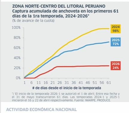 En mayo la captura de anchoveta cayó 97%, indica IPE.