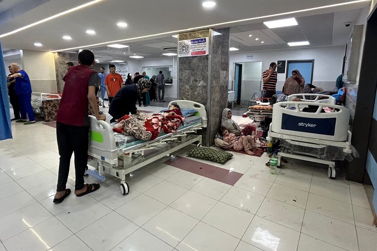 Hospital de Gaza tras conflicto armado entre Israel y Hamas.
