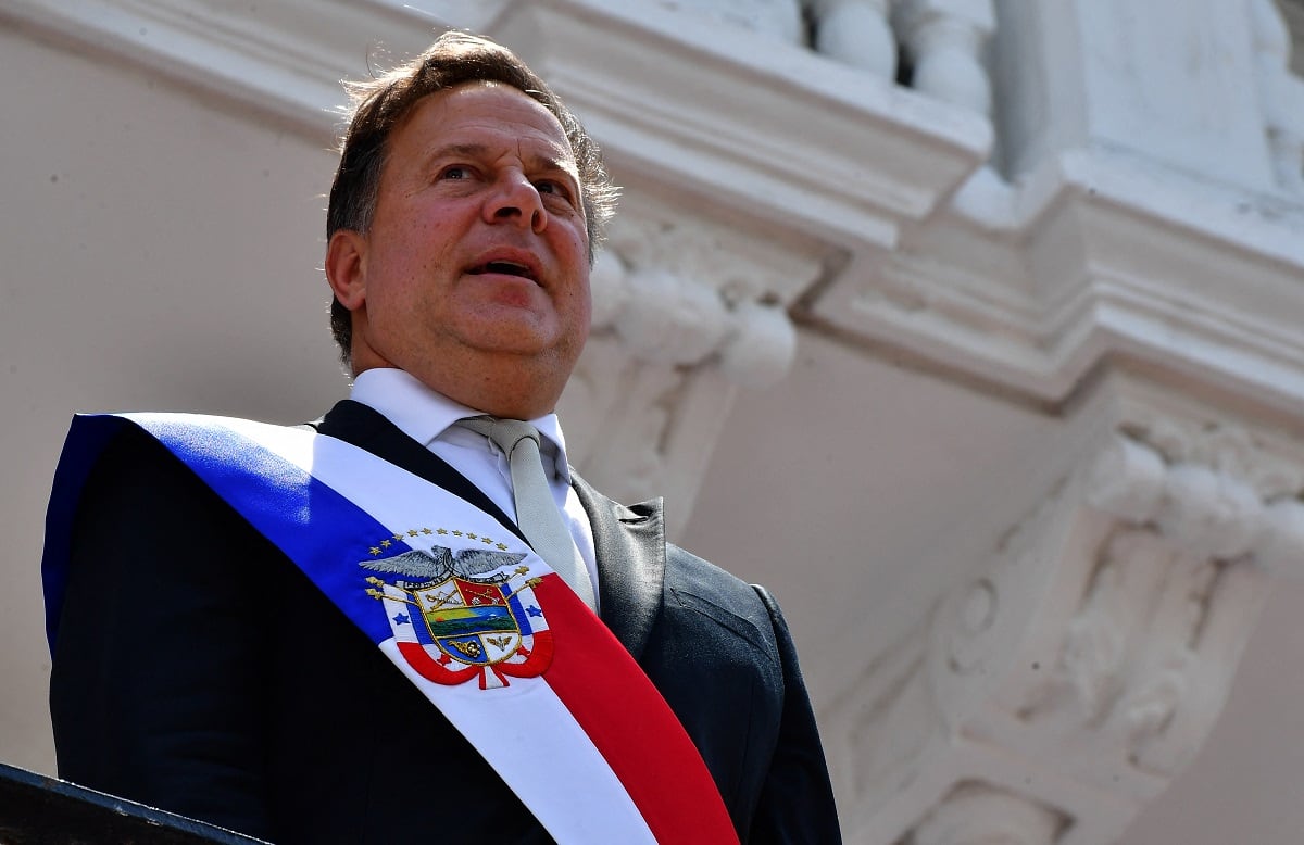 El expresidente de Panamá, Juan Carlos Varela, en el palacio presidencial de Las Garzas, en Ciudad de Panamá, el 18 de marzo de 2019. (Foto de Luis ACOSTA / AFP)