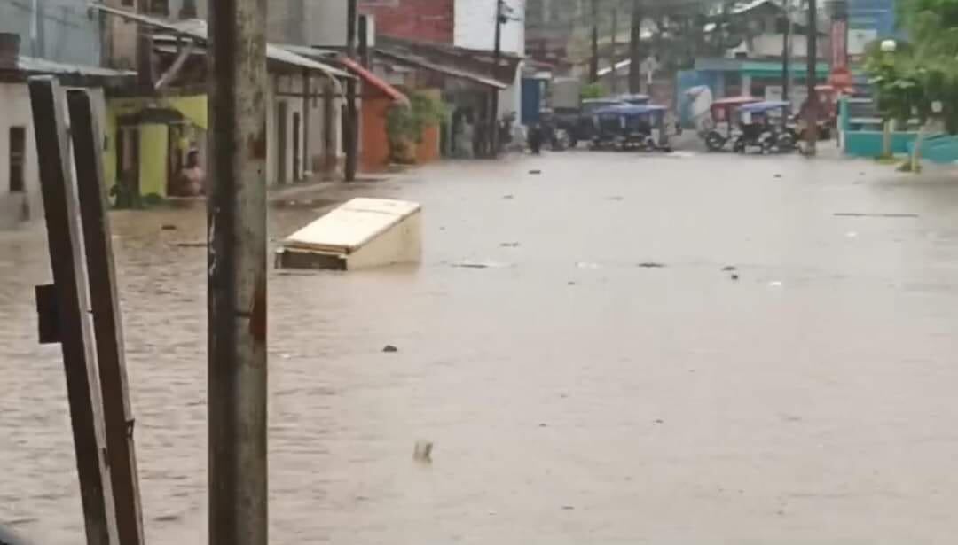 Inundaciones en Loreto se registran desde el 26 de diciembre. Foto: Facebook.