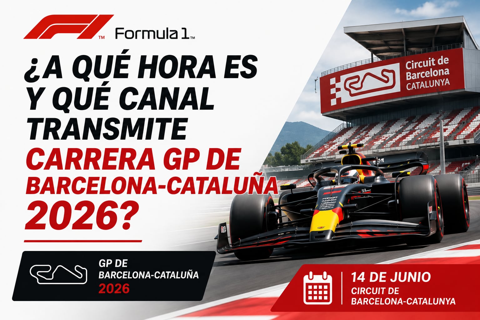 El Gran Premio de Barcelona-Catalunya 2026 se disputará del 12 al 14 de junio (Imagen hecha por Gestión con el apoyo de la IA Gemini)