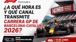 ¿A qué hora es y qué canal transmite carrera GP de Barcelona-Cataluña 2026 por la Fórmula Uno?