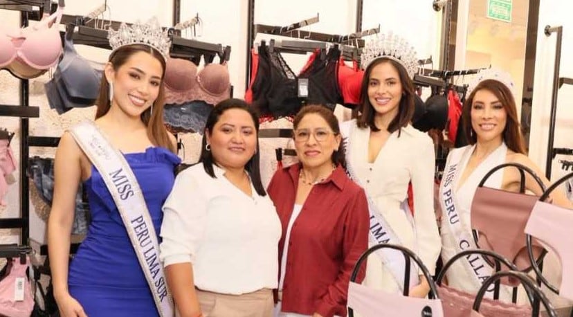 Sánchez junto a las candidatas del certamen Miss Perú. (Foto: Redes sociales)