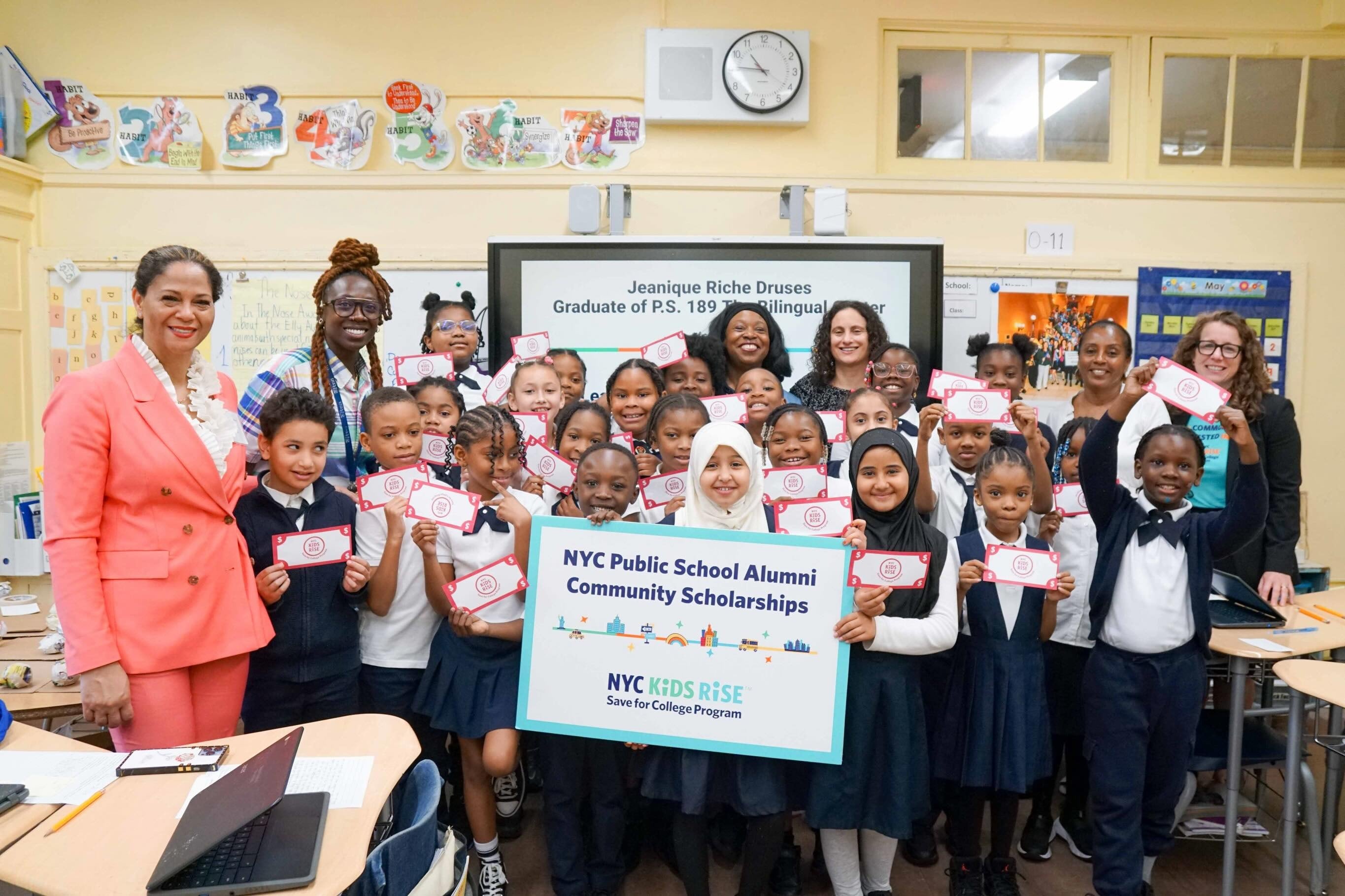 Los niños de Nueva York van a recibir el apoyo económico que será destinado para sus estudios superiores (Foto: NYC Kids Rise)