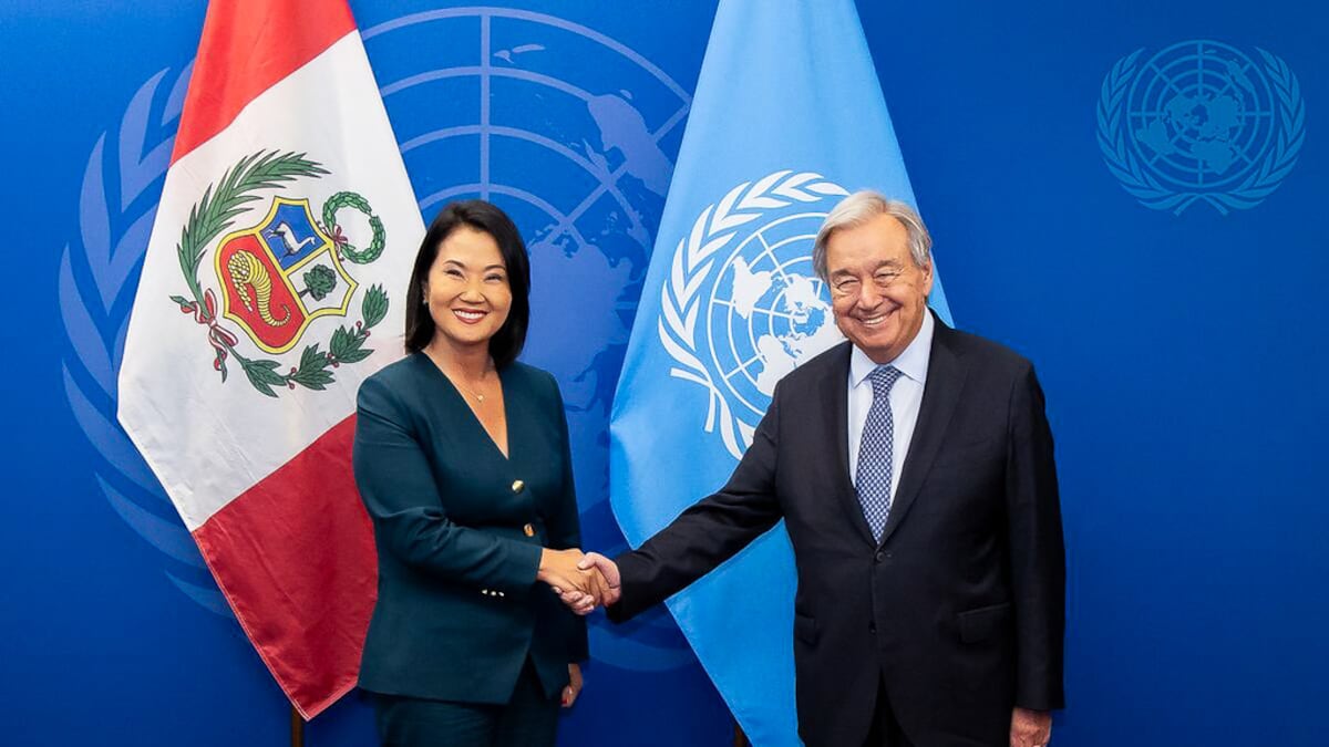 Keiko Fujimori se reunió con el secretario general de las Naciones Unidas
