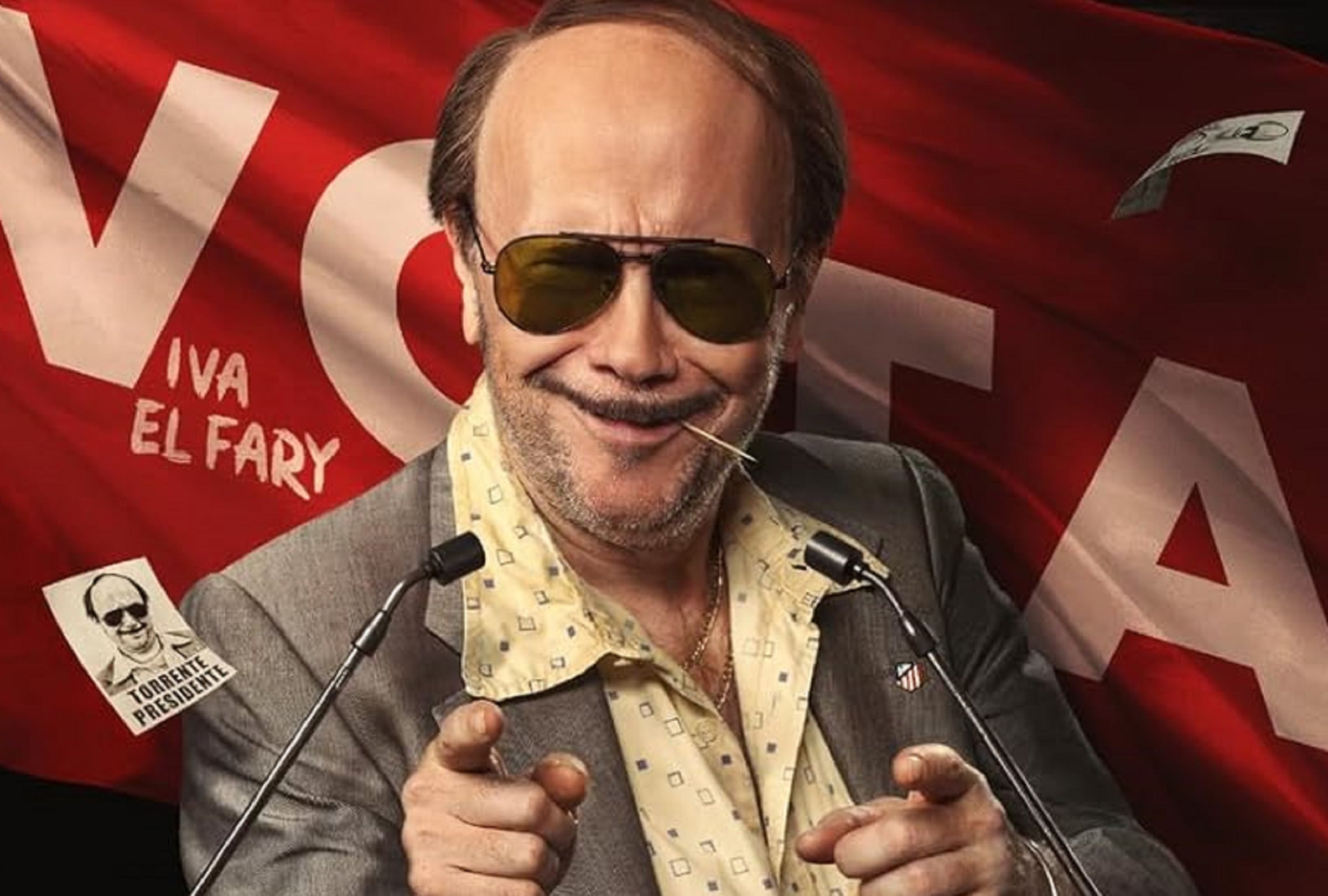 En la película española "Torrente, presidente", José Luis Torrente (Santiago Segura) se presenta ante los medios como el hombre que "el pueblo español quiere como presidente de su nación" (Foto: Netflix)