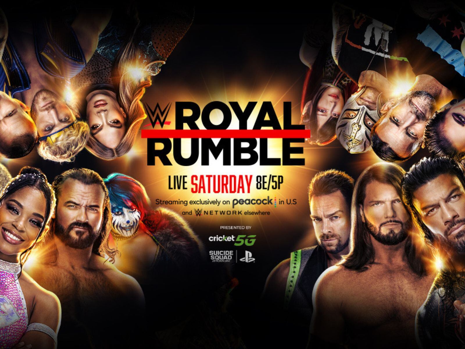Transmisión oficial vía Peacock TV en vivo y en directo para ver evento WWE Royal Rumble 2024 desde los Estados Unidos. Foto: WWE / Facebook