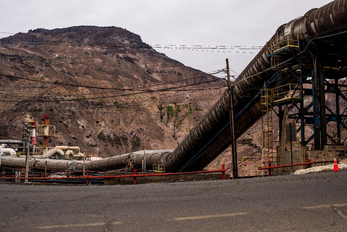 Pipes at the Codelco El Teniente mine in Machali, Chile, on Wednesday, April 2, 2025. Copper extended its retreat from a nine-month high as sentiment in industrial metals markets soured ahead of new tariffs from US President Donald Trump. Photographer: Cristobal Olivares/Bloomberg
