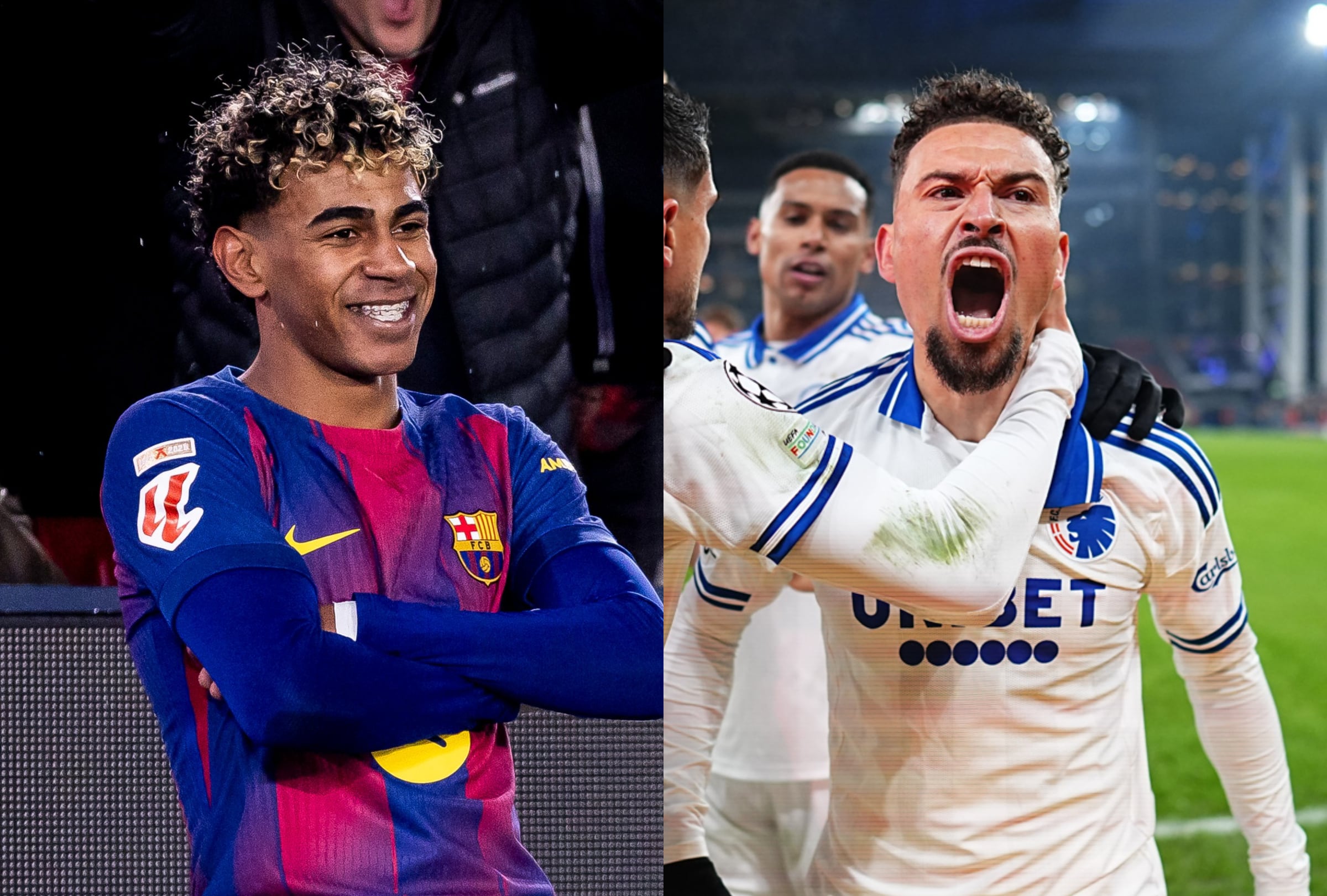 Barcelona y Copenhague se enfrentan en el Camp Nou por la última fecha de la fase liga de la UEFA Champions League 2025-26 (Foto: Composición Gestión / @FCBarcelona_es / @FCKobenhav1n)