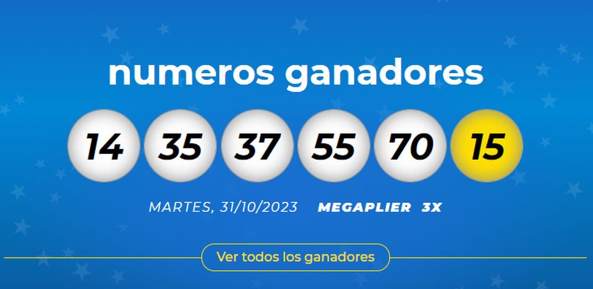 Números ganadores del 31 de octubre (Foto: Mega Millions)