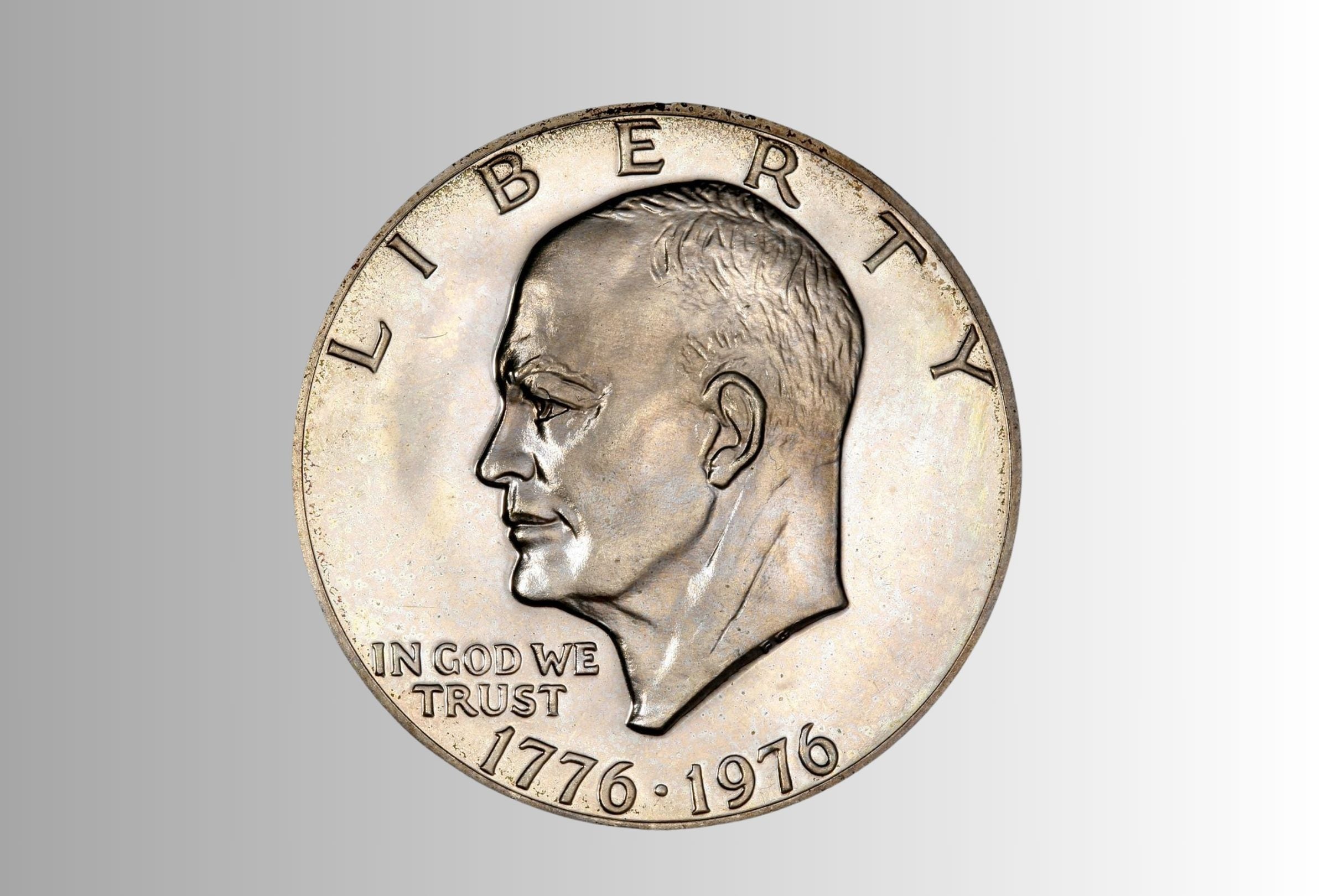El anverso de la moneda de 1 dólar de Eisenhower del año 1976 (Foto: PCGS)
