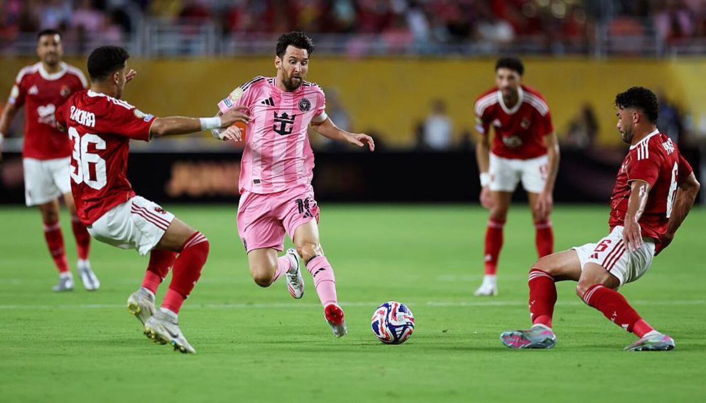 Lionel Messi, en su primer partido con el Inter Miami en el Mundial de Clubes. (Fuente: AFP)