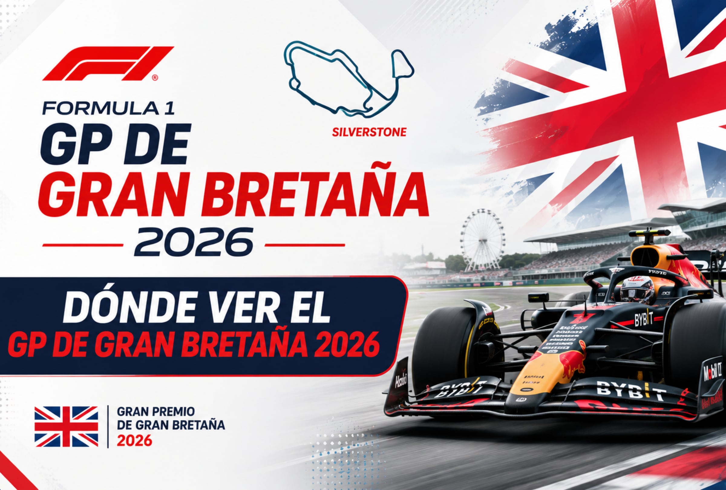 Conoce dónde puedes ver el GP de Gran Bretaña 2026 desde el Circuito de Silverstone, este domingo 5 de julio, por una nueva fecha del Mundial de la Fórmula 1. (Foto: Imagen creada por El Comercio MAG utilizando la IA de Chat GPT)