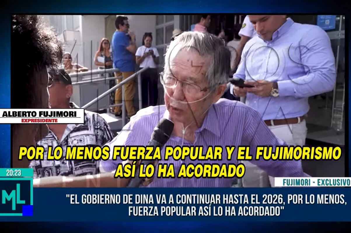 Alberto Fujimori rompió su silencio tras ser excarcelado por el Tribunal Constitucional. (Foto: Milagros Leiva Entrevista/ WillaxTV)