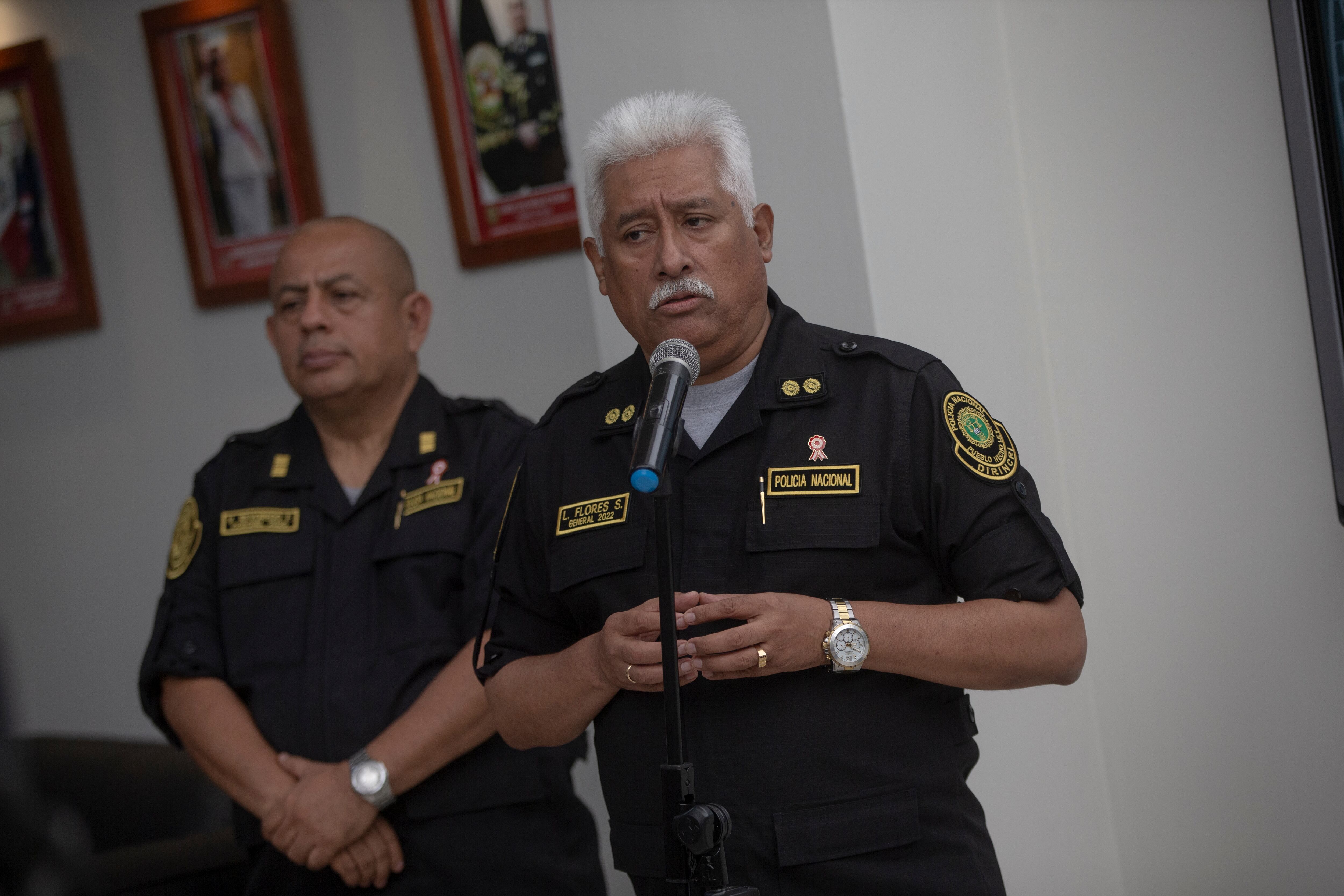 General PNP Luis Flores Solis, jefe de la Dirección de Investigación Criminal (Dirincri).
Foto: Andrés Paredes