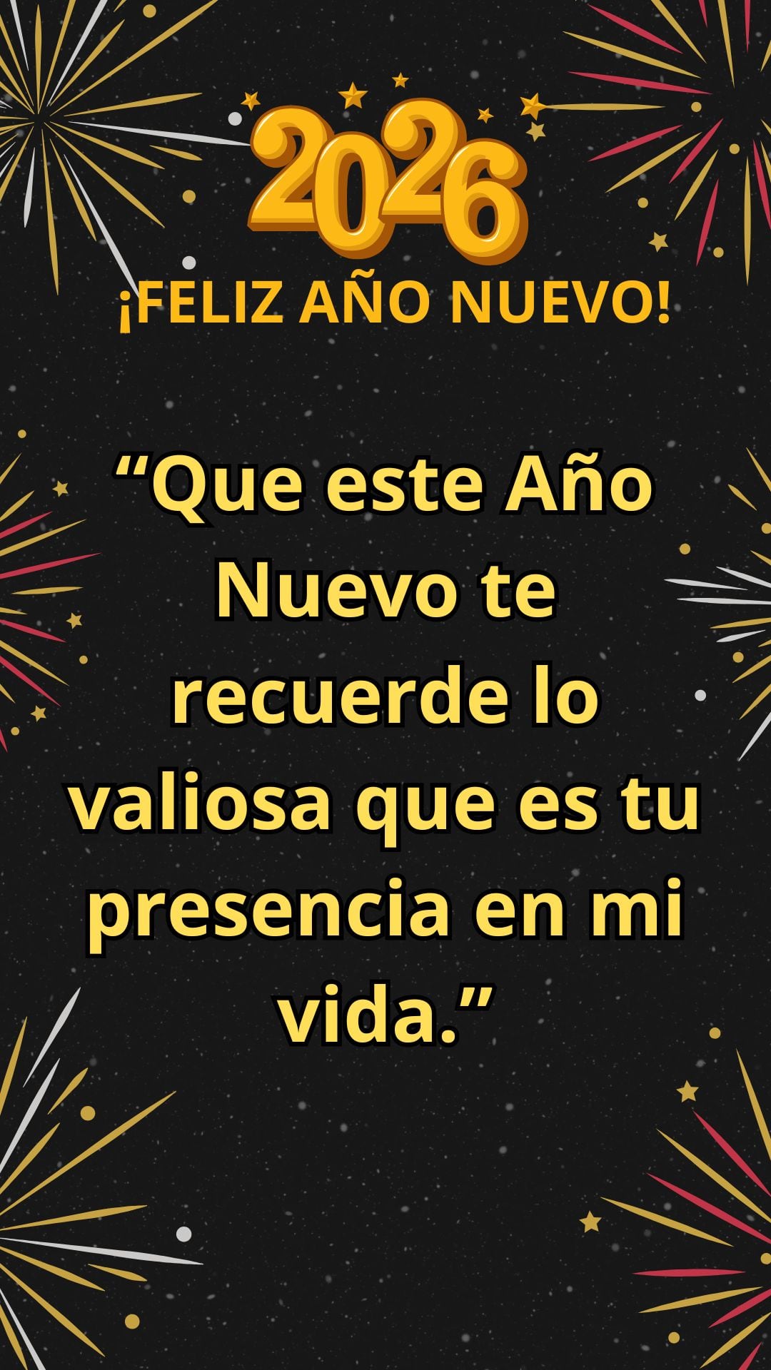ESTADOS UNIDOS, 31/12/2025.- “Familia, que este nuevo año nos regale salud, unidad y muchos sueños cumplidos.” FOTO DE CANVA.COM