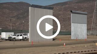 Prototipos del muro de Trump se asoman en frontera con México