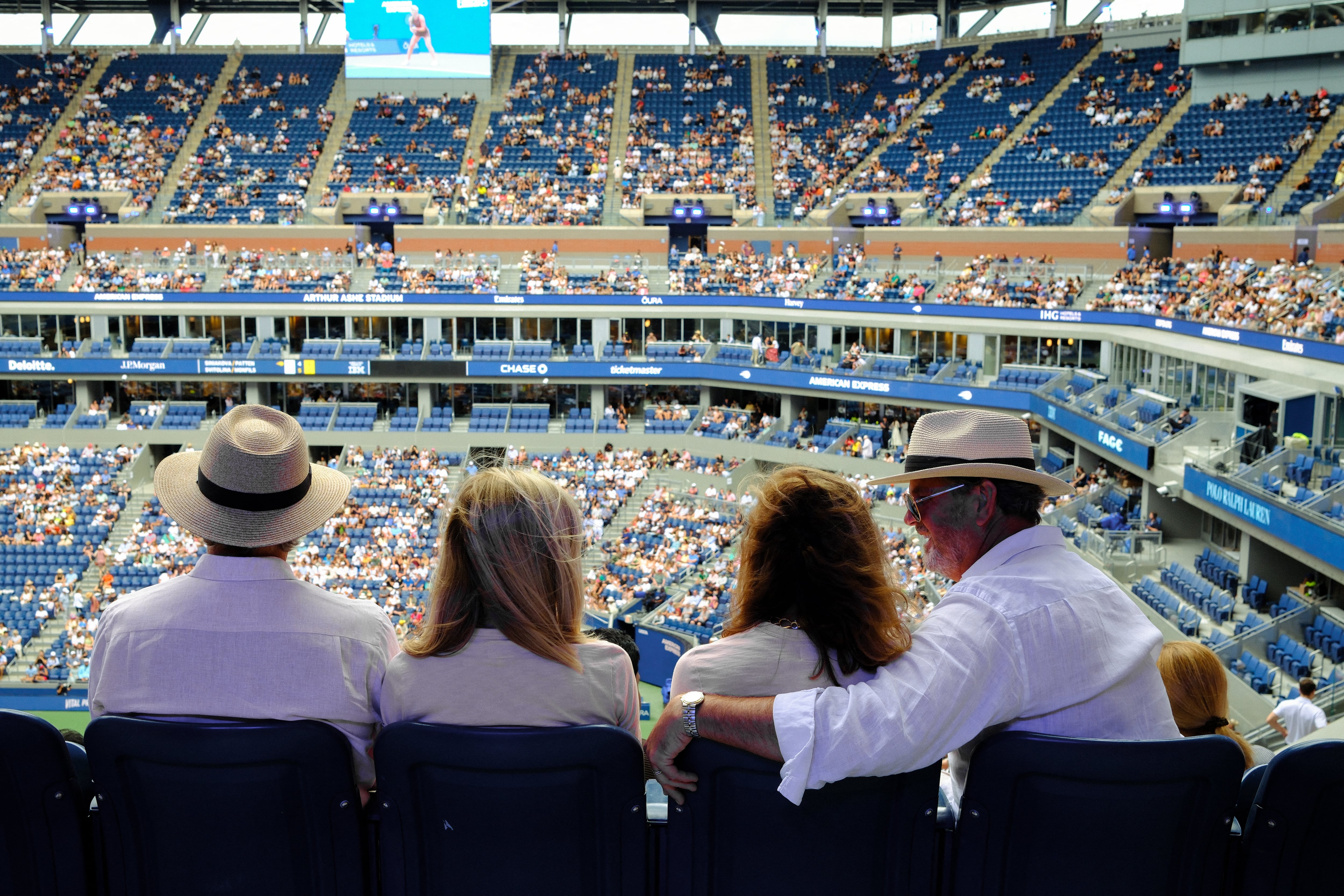 Aficionados de tenis en el US Open Fan Week (Foto: AFP)