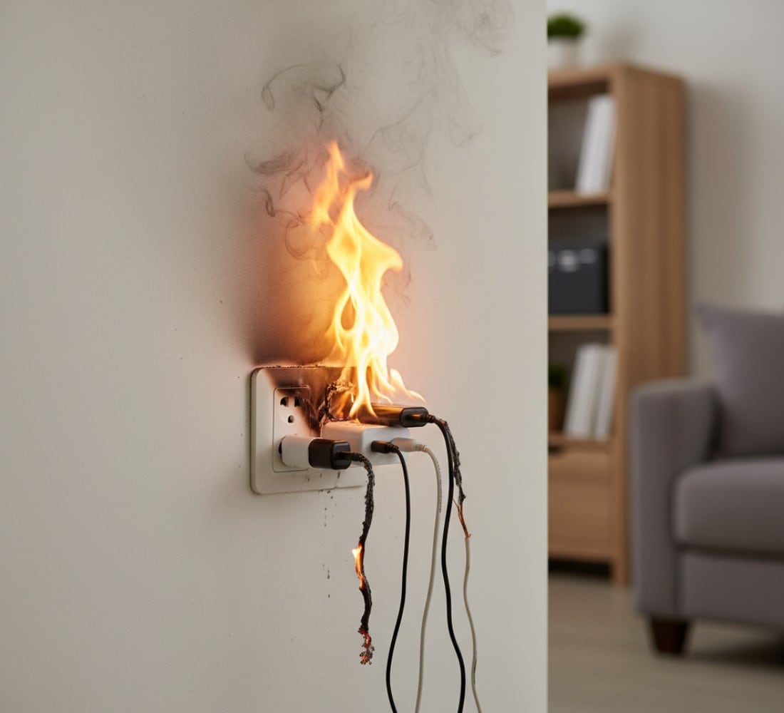 El uso incorrecto de calefactores, mantas eléctricas y cables de extensión es una de las principales causas de estos incidentes. (Imagen referencial creada por El Comercio MAG usando la IA de "Perplexity")