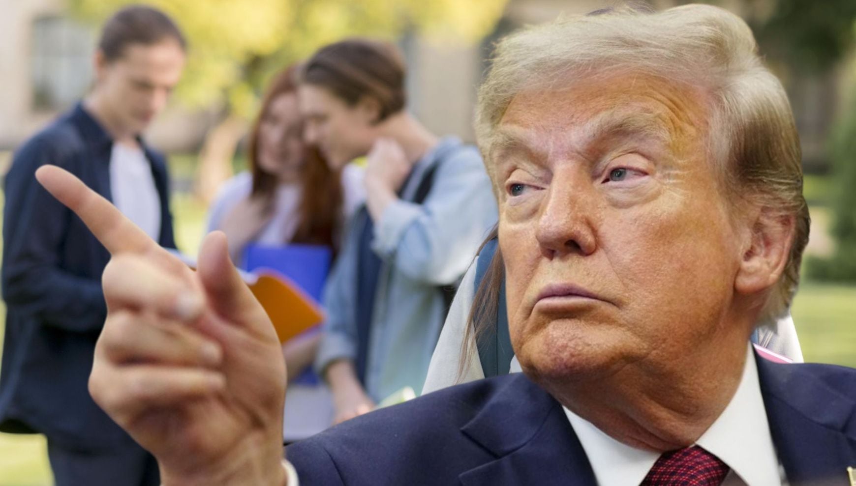 El gobierno de Donald Trump plantea el cobro como parte de un endurecimiento migratorio, mientras universidades y organizaciones educativas advierten sobre su posible impacto en la matrícula internacional (Foto: Magnific/EFE/EPA Bonnie Cash POOL)