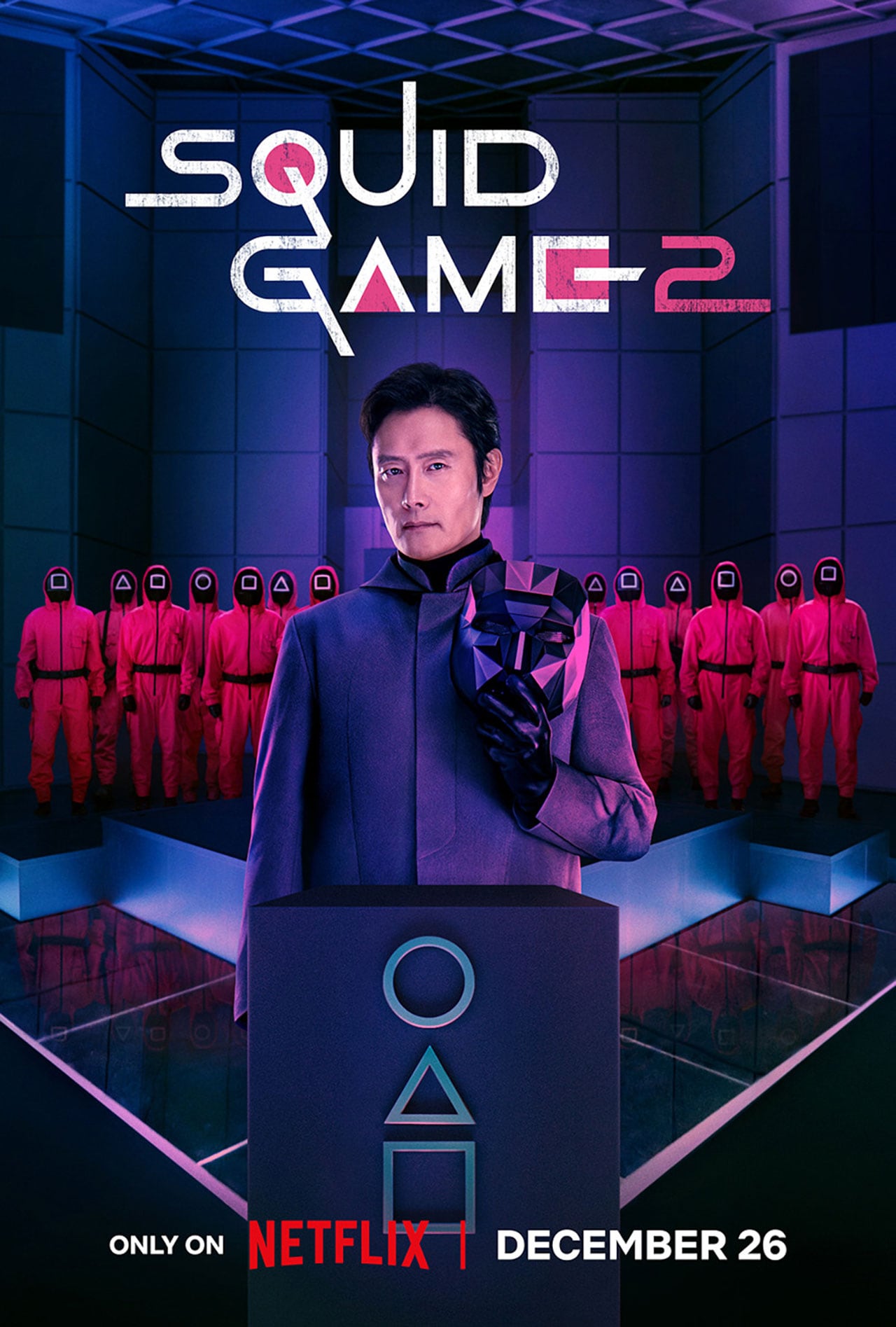 El póster de la temporada 2 de la serie "El juego del calamar", con Hwang In-ho como figura principal (Foto: Netflix)