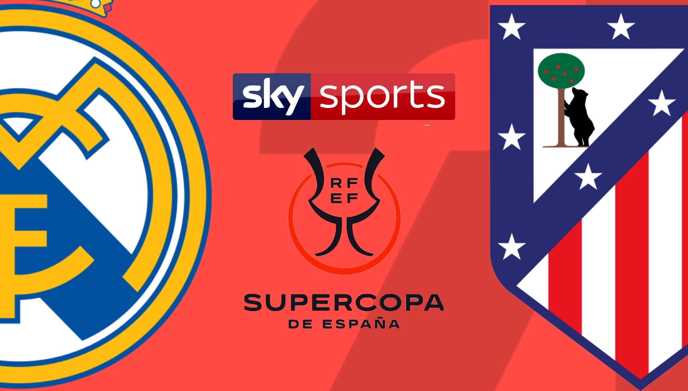 Mira el Real Madrid vs. Atlético de Madrid EN VIVO por SKY Sports. Te decimos dónde ver el derbi en SKY Plus HD Online y Fútbol TV en México. ¡Sigue la Supercopa de España 2026 con la mejor calidad de streaming! | Crédito: laliga.com / Composición Gestión Mix