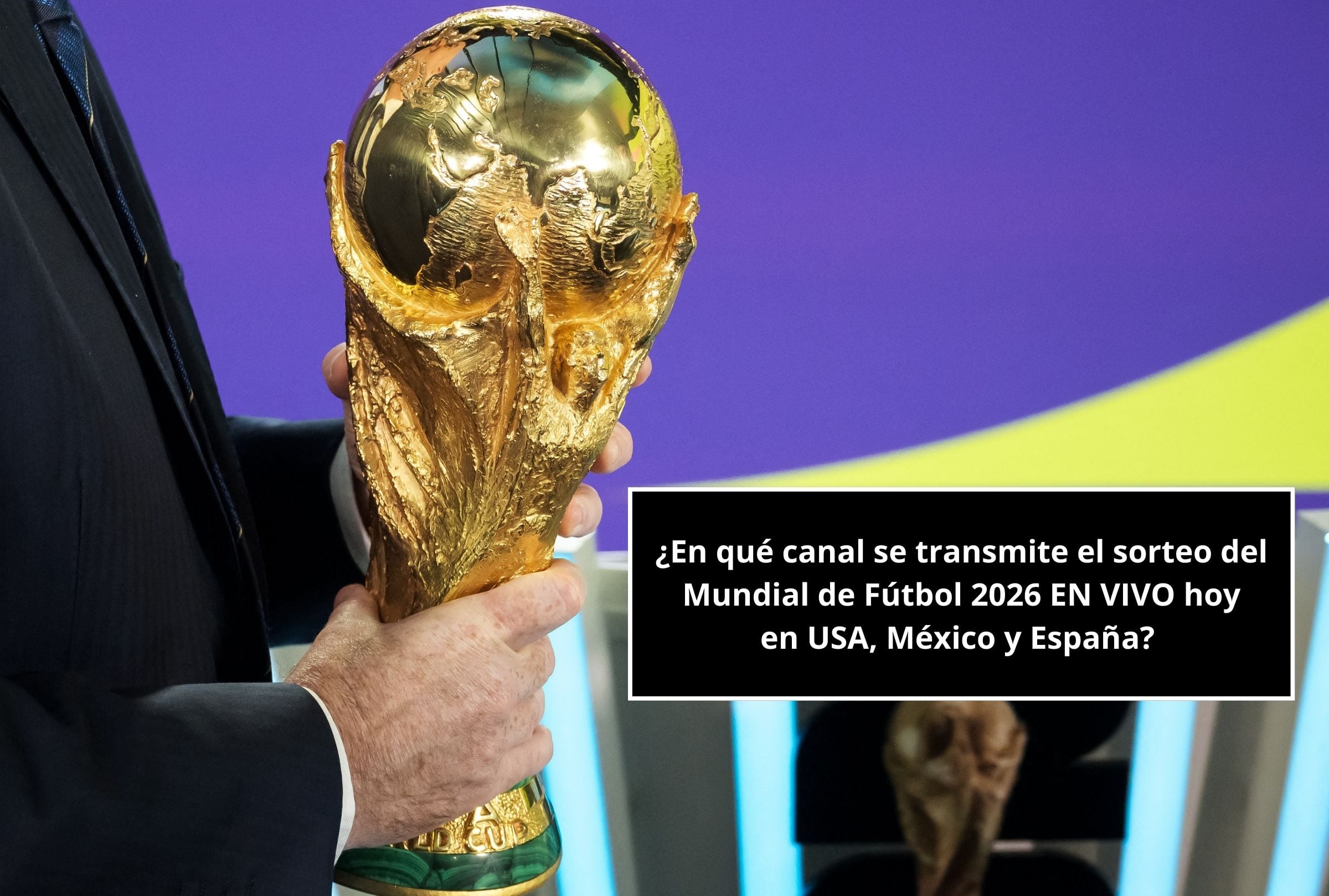 Revisa esta nota para que sepas en qué canal se transmite el sorteo del Mundial de Fútbol 2026 EN VIVO en USA, México y España. (Foto: Fabrice COFFRINI / AFP y Composición Gestión Mix)