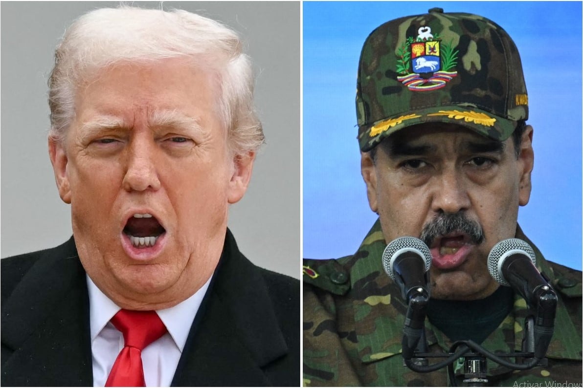 El presidente de Estados Unidos, Donald Trump, y el mandatario de Venezuela, Nicolás Maduro. (Fotos: AFP).