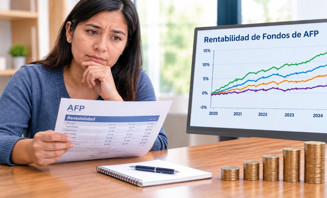 Al cierre del tercer trimestre del año todos los fondos de las AFP están en azul. Imagen: ChatGPT.