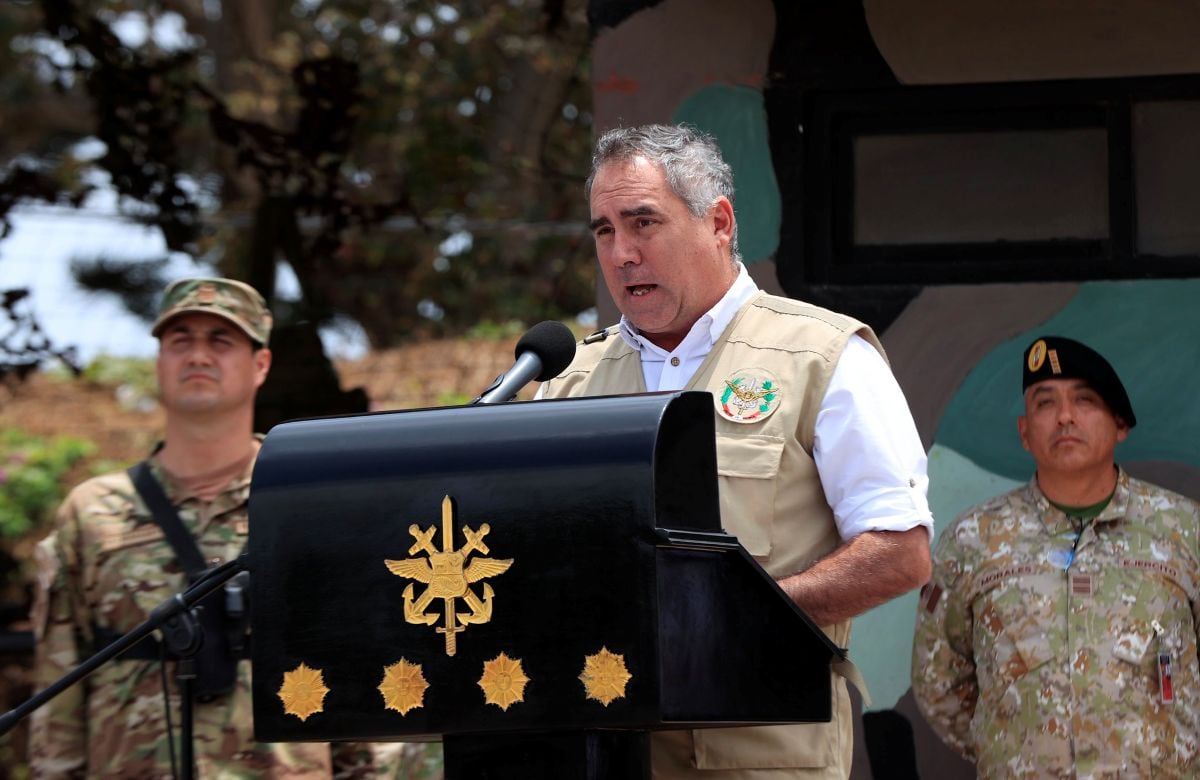 El ministro de Defensa, Rafael Belaunde, destacó la creación del Comando Unificado Contra el Crimen Organizado para articular las capacidades de las Fuerzas Armadas y la Policía Nacional. Foto: Mindef.