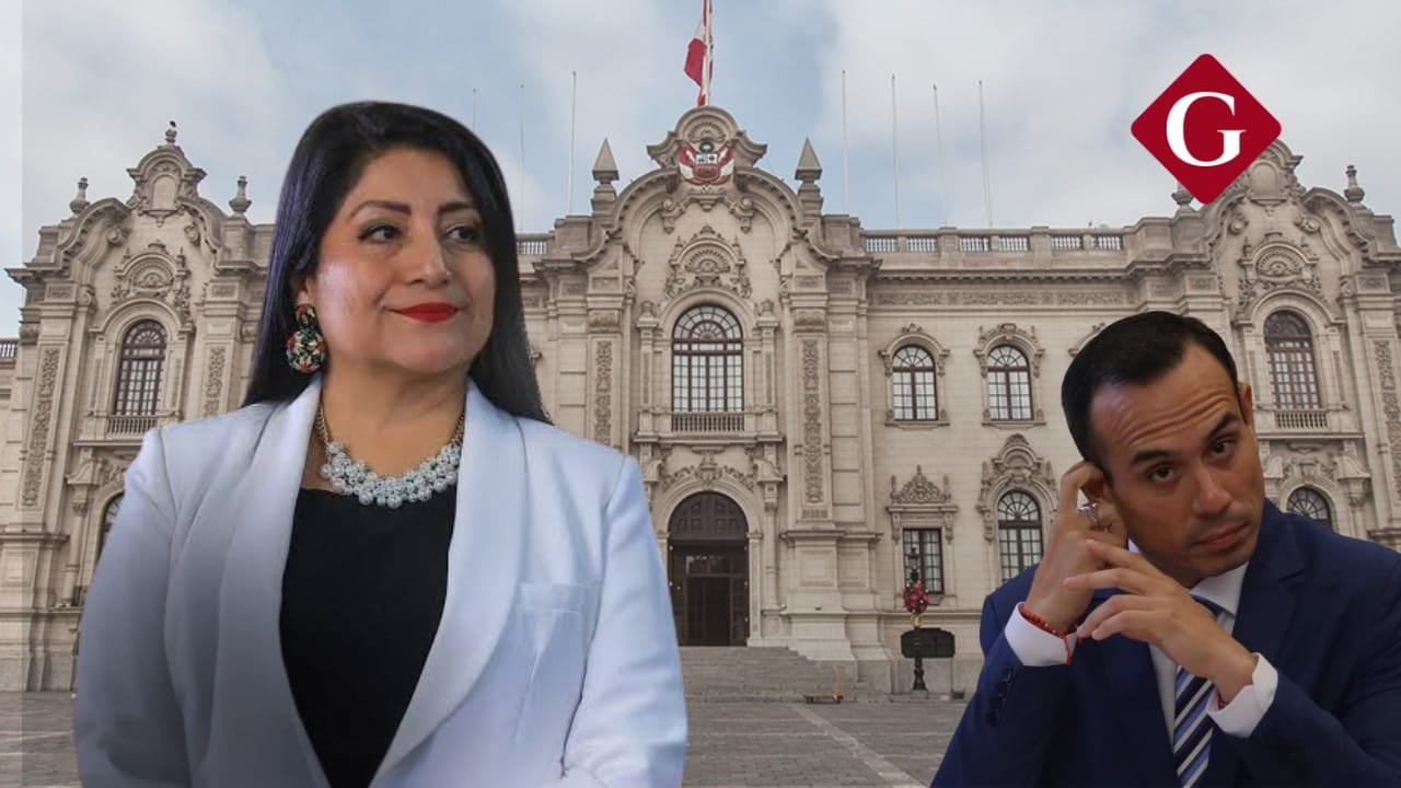 Denisse Miralles deja sin efecto para uso institucional frase de José Jerí. Foto composición Gestión