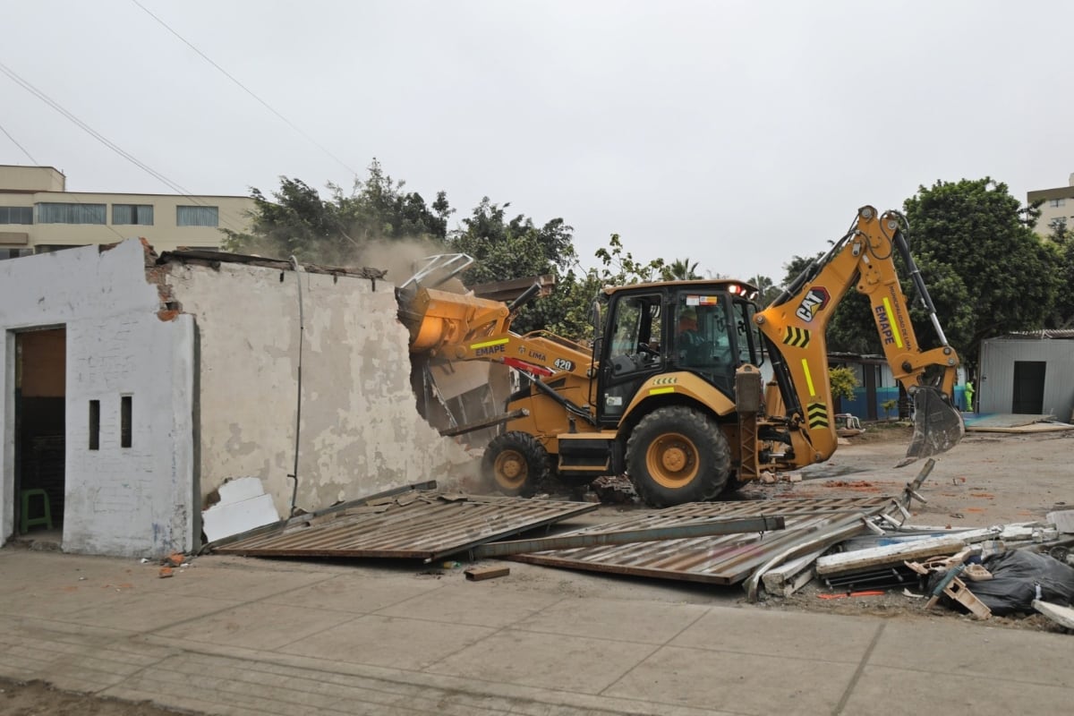 Imagen de archivo de las demoliciones en el marco del proyecto Vía Expresa Sur.