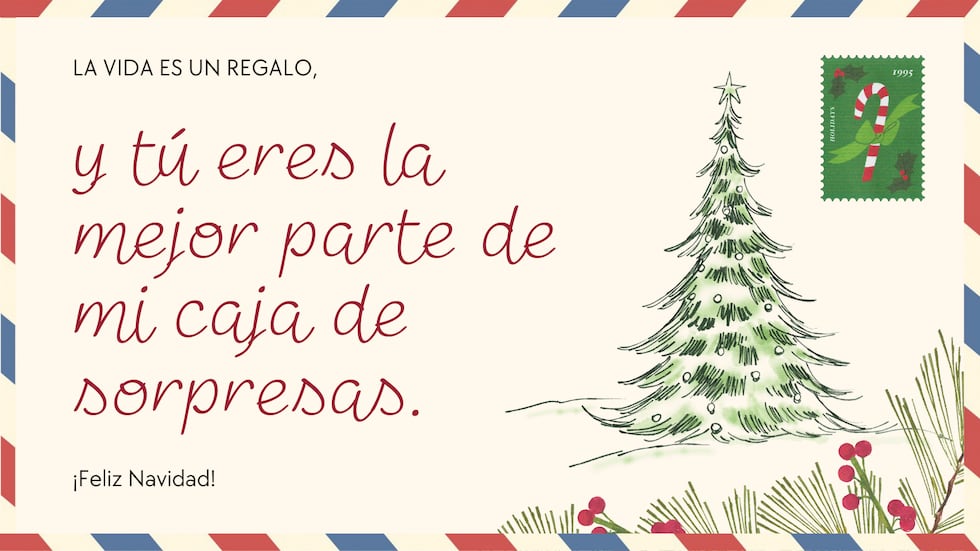 La vida es un regalo, y tú eres la mejor parte de mi caja de sorpresas. ¡Feliz Navidad! | Crédito: Canva / Composición Mix