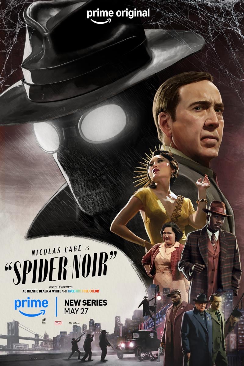 El póster de "Spider-Noir", serie que desarrolla su primera temporada a lo largo de 8 episodios (Foto: Sony Pictures Television / Amazon MGM Studios)