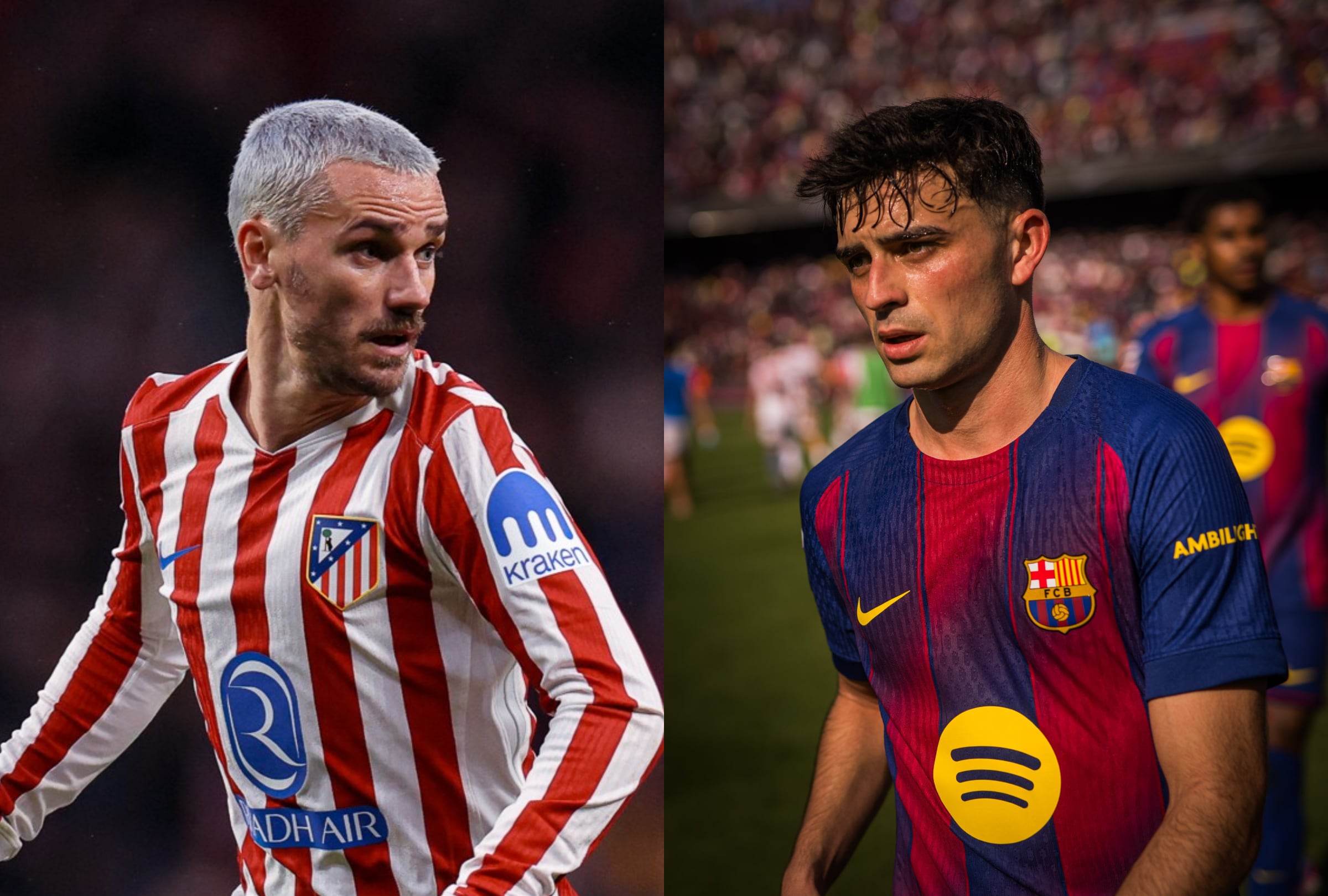 Atlético Madrid y Barcelona se enfrentarán el sábado 4 de abril por la fecha 30 de LaLiga 2025/26 (Imagen hecha por Gestión con apoyo de la IA Gemini)